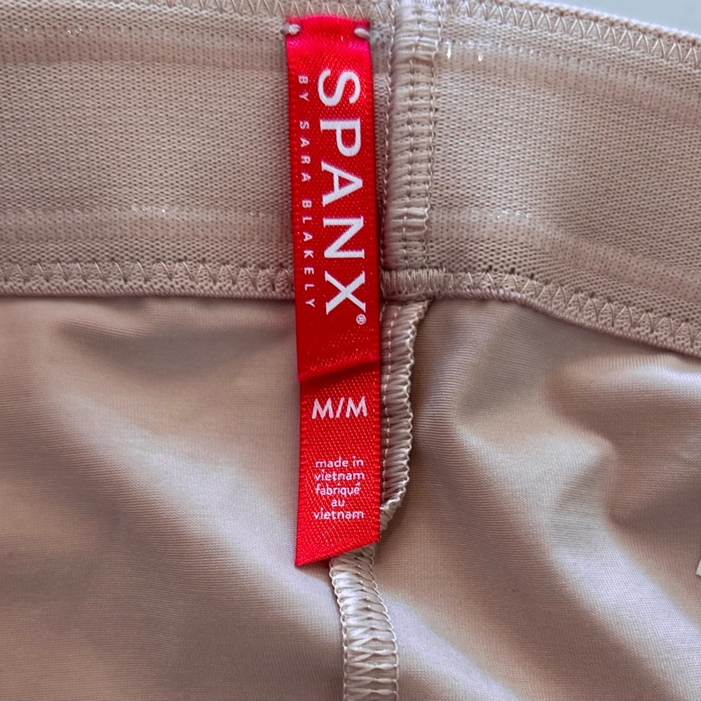 Spanx NEW Suit Your Fancy Shape High-Waist Thong Size Medium Champagne Beige - Picture 7 of 12